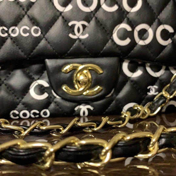 Chanel COCO Logo Medium Double Flap Classic - Picture 11 of 14